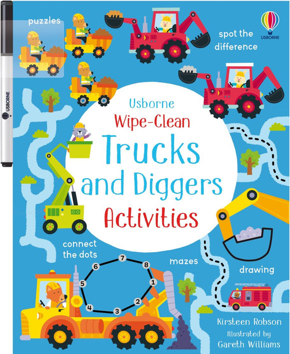 Wipe-clean Activities  Wipe-Clean Trucks and Diggers Activities - Gareth Williams; Kirsteen Robson (Paperback) 06-06-2024 