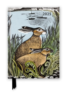 Angela Harding: Rathlin Hares 2025 Luxury Diary Planner - Page to View with Notes - Flame Tree Studio (Diary) 13-08-2024 