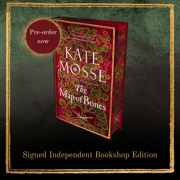 The Joubert Family Chronicles  The Map of Bones - (Pre Order) Signed Independent Edition with Sprayed Edges - Kate Mosse (Hardback) 10-10-2024
