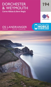 OS Landranger Map 194 Dorchester & Weymouth, Cerne Abbas & Bere Regis - Ordnance Survey (Sheet map, folded) 24-02-2016 