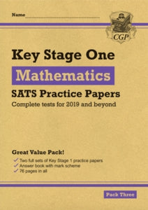 KS1 Maths SATS Practice Papers: Pack 3 (for the 2022 tests) - CGP Books; CGP Books (Paperback) 30-08-2018 