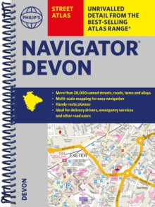 Philip's Street Atlas  Philip's Navigator Street Atlas Devon - Philip's Maps (Spiral bound) 18-01-2024 